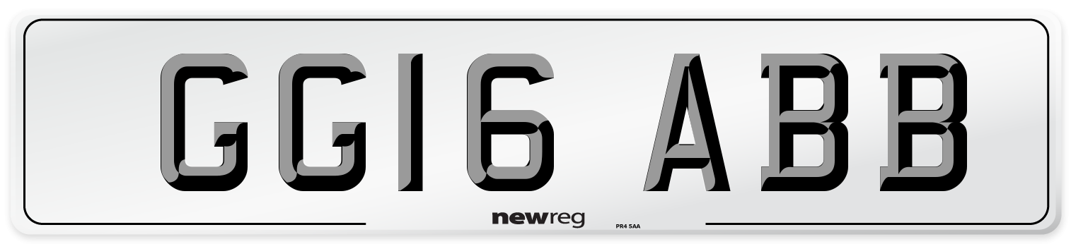 GG16 ABB Number Plate from New Reg